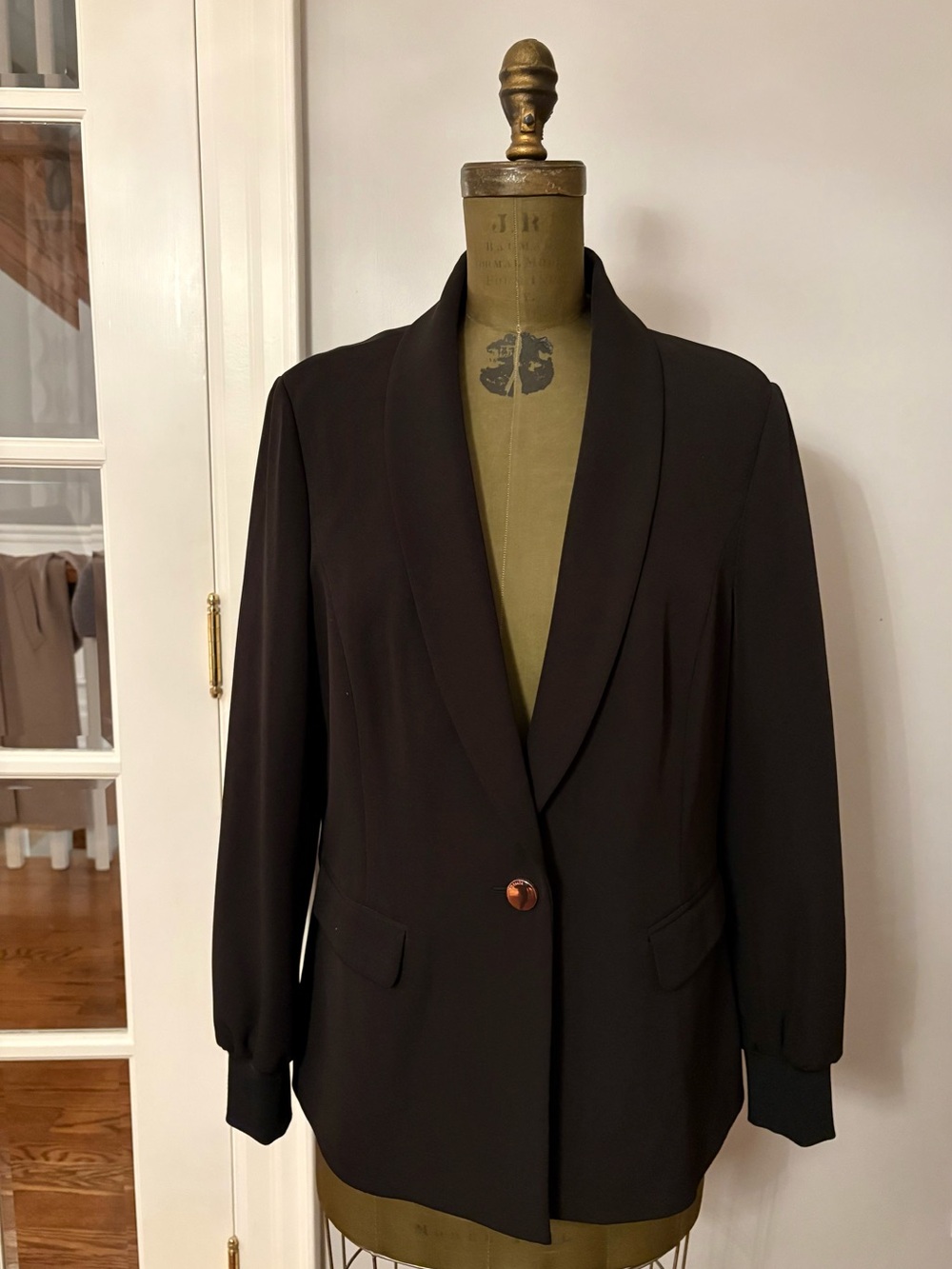 Ted Baker Black Shawl-Collar Womens Blazer